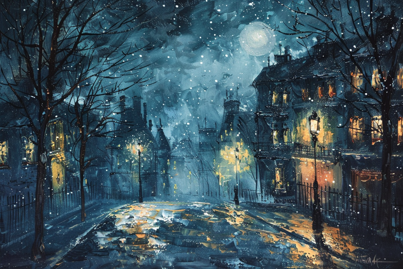 Peinture Rue de Nuit