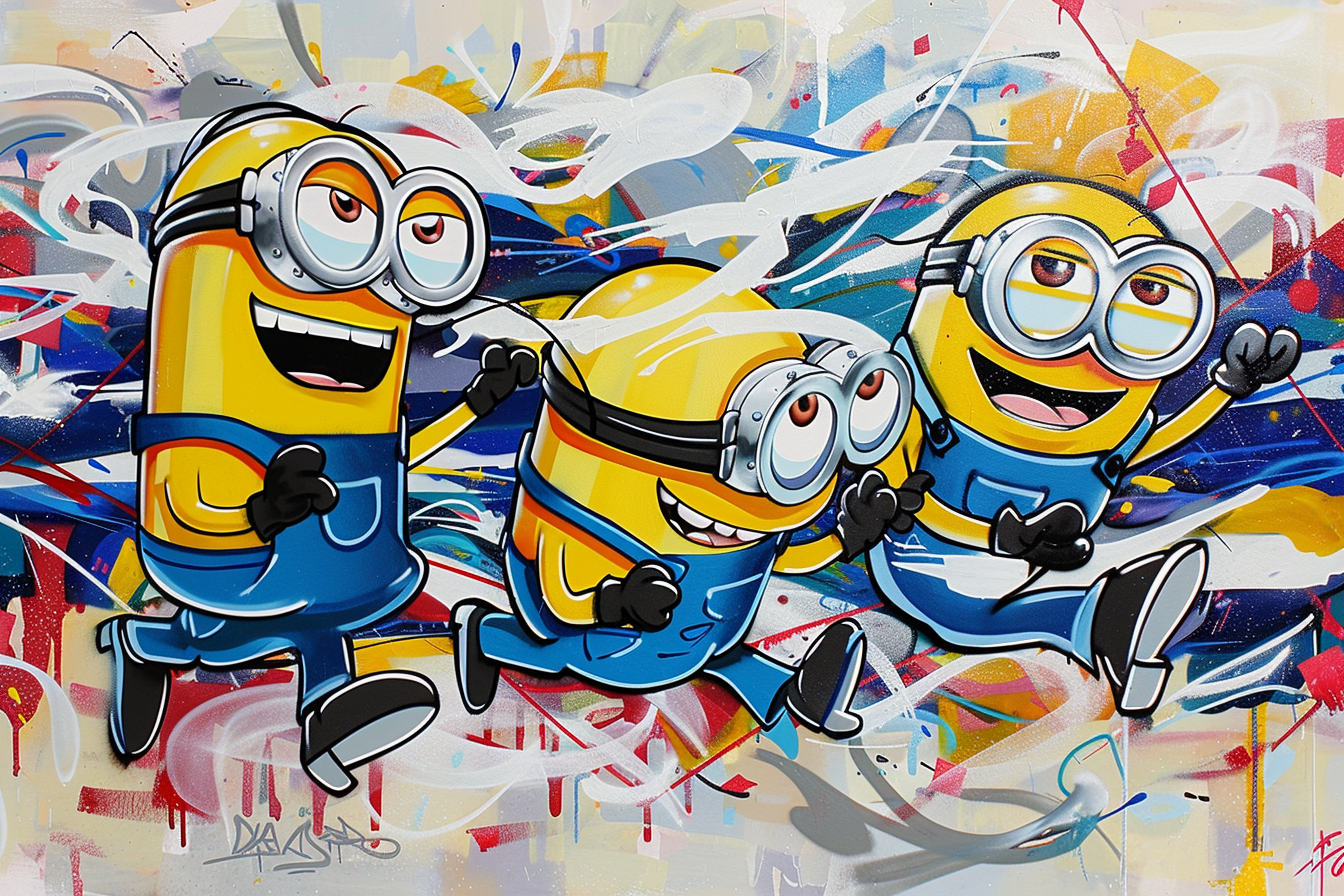 Tableau Street Art Minions