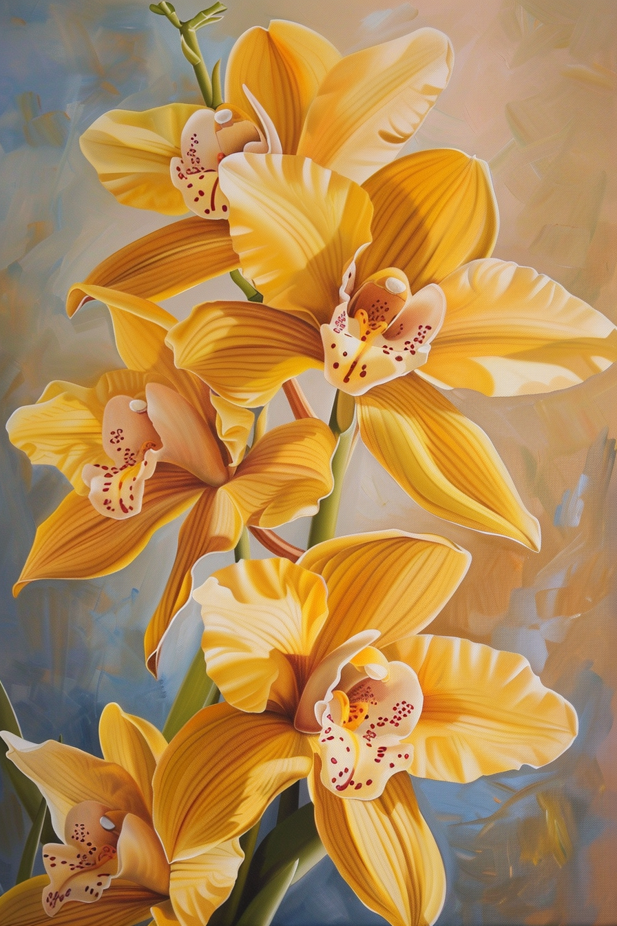 Tableau Orchidée Jaune