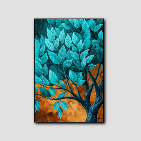 Tableau Arbre Turquoise