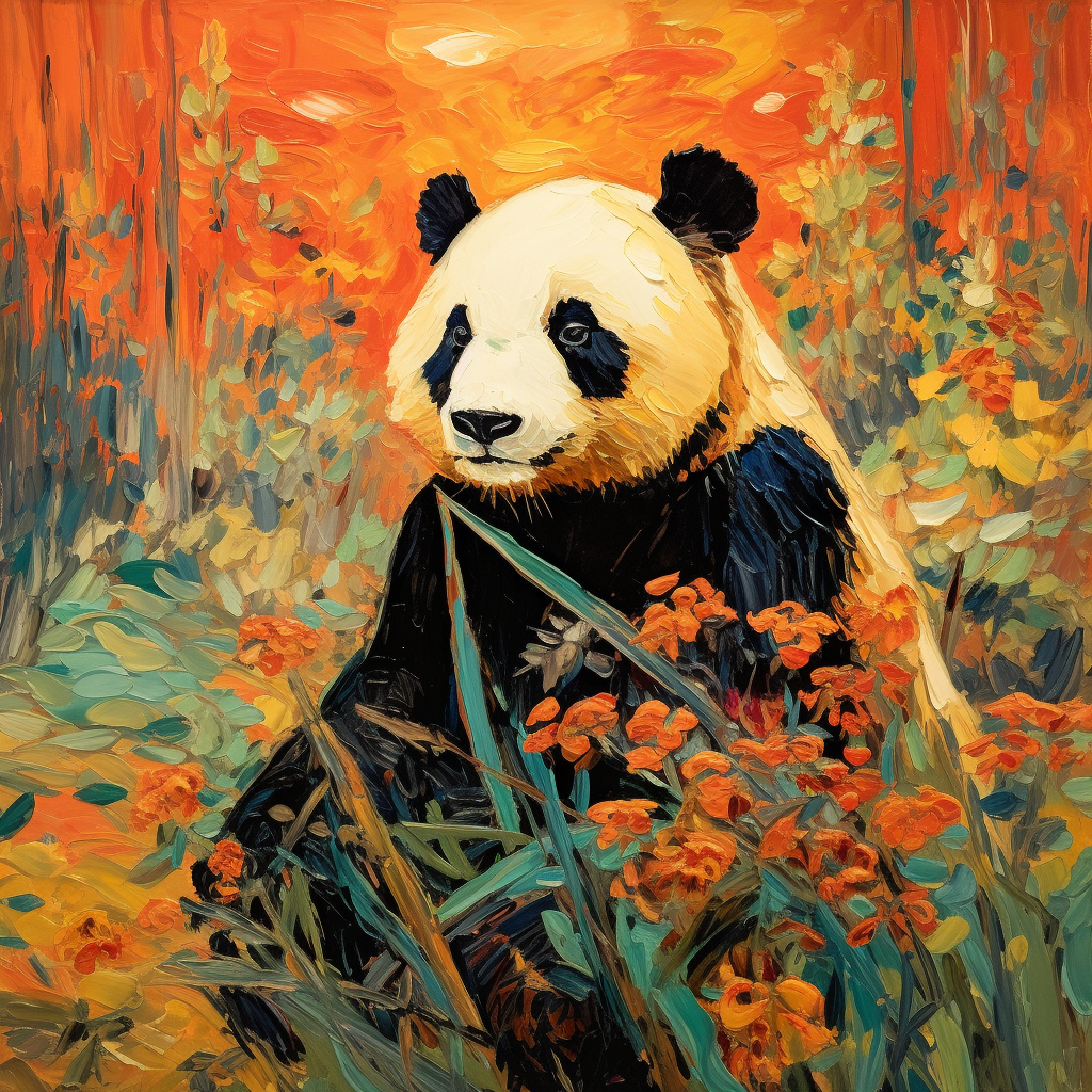 Tableau Panda Coloré