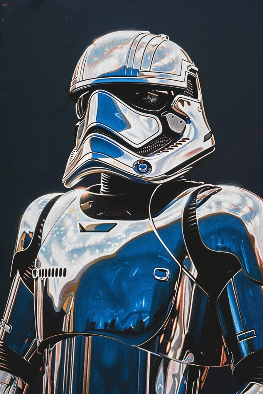 Tableau Capitaine Phasma Star Wars Stormtrooper pop art