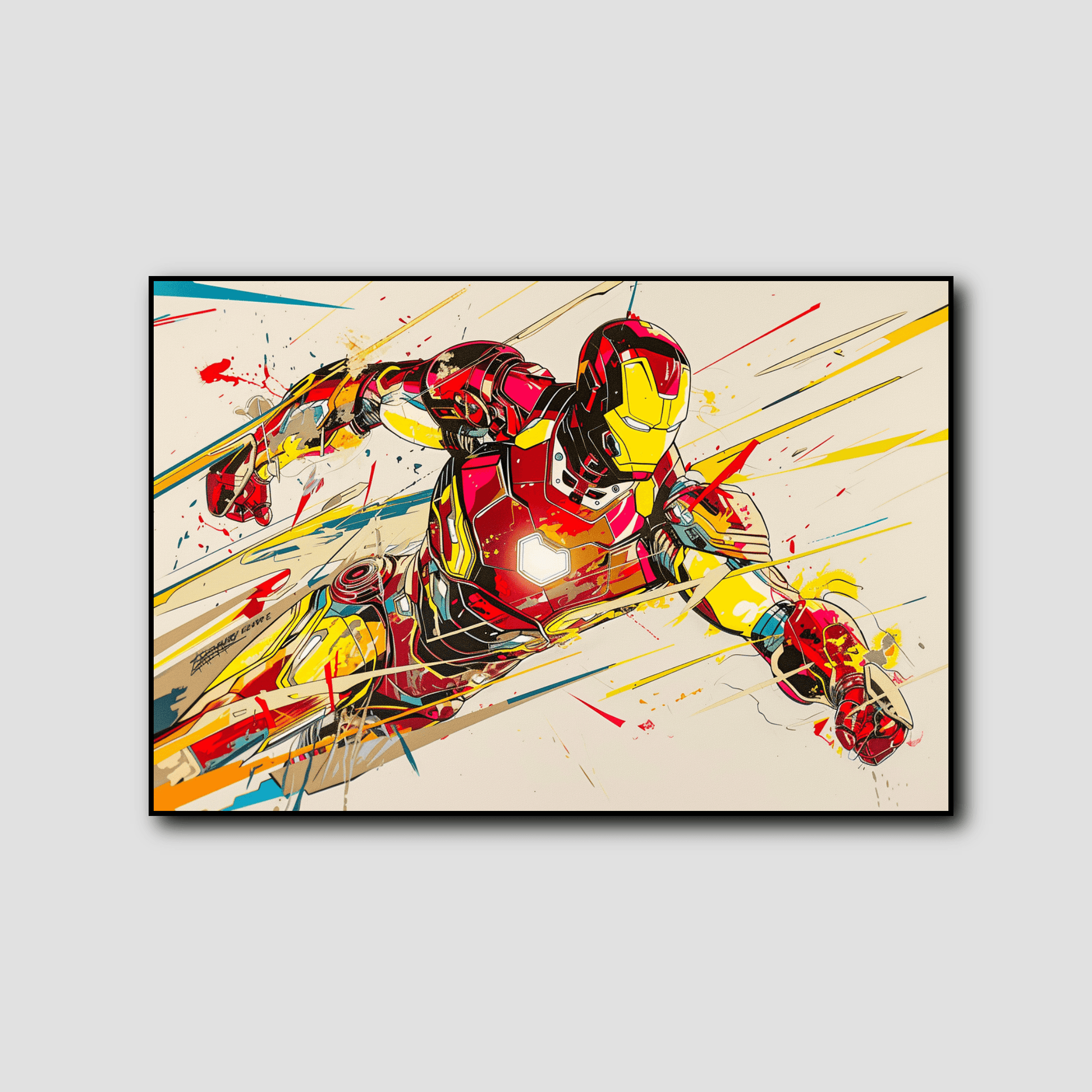 Tableau déco Iron Man comics Marvel