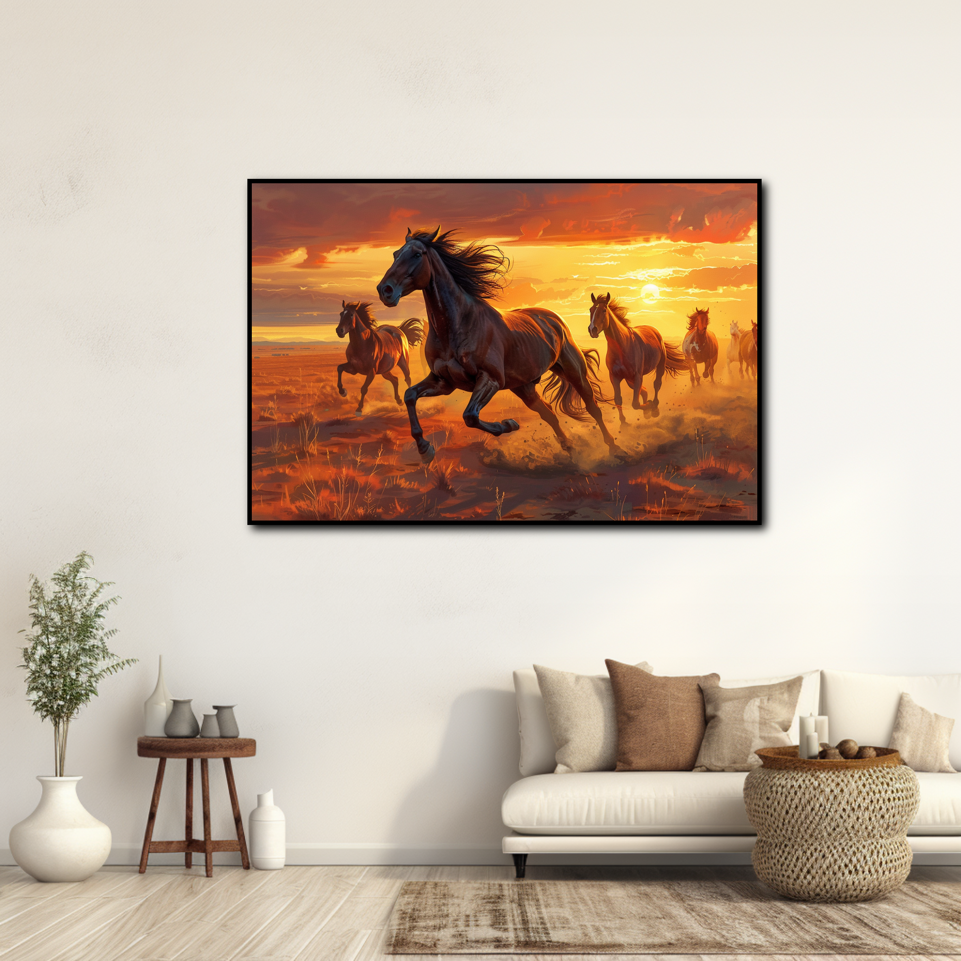 Tableau Chevaux Sauvages