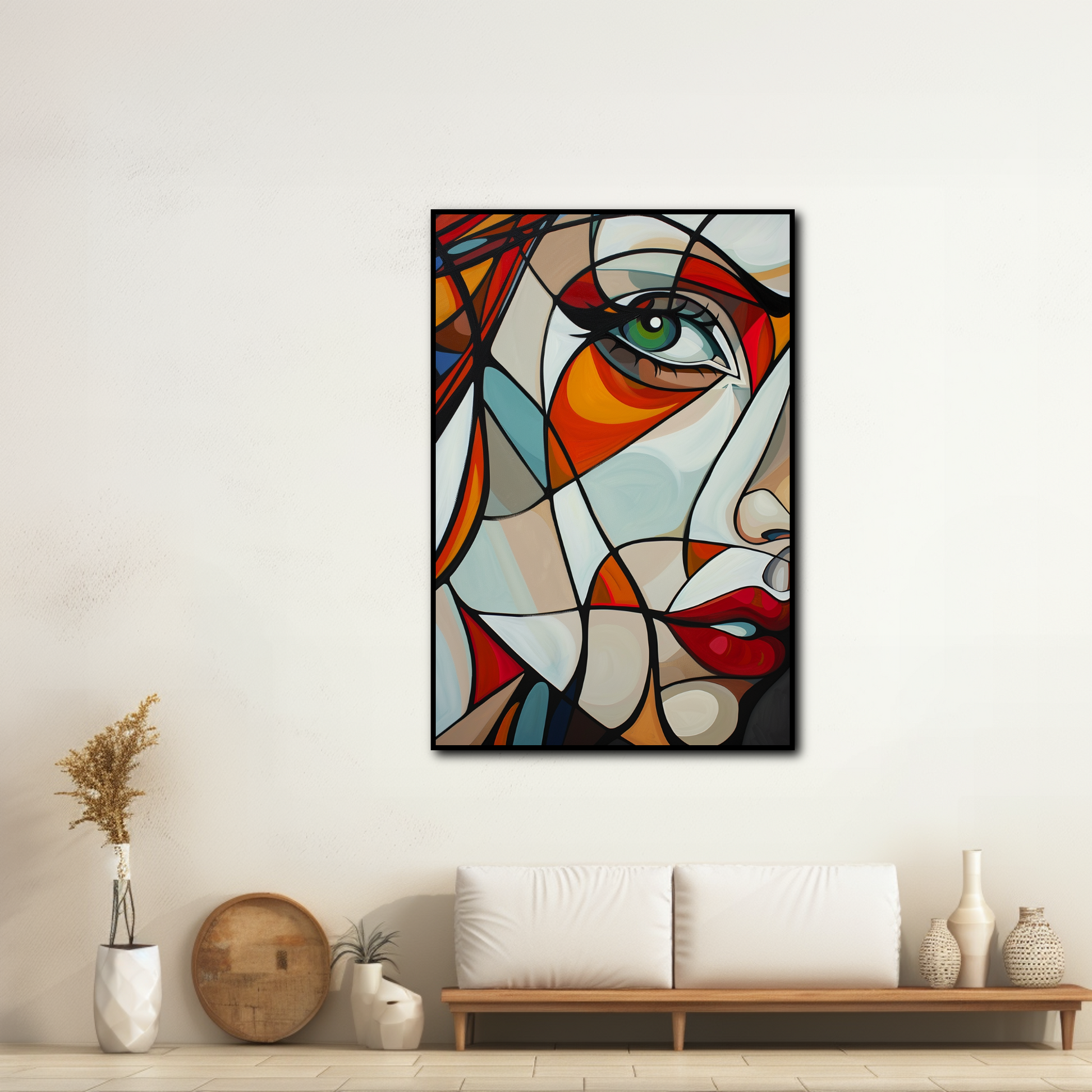 Tableau Visage Femme Abstrait