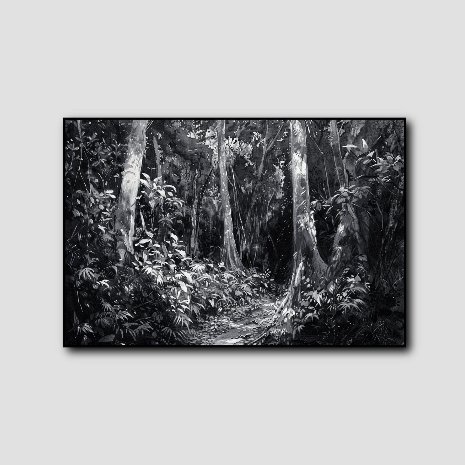 Tableau Forêt Noir et Blanc