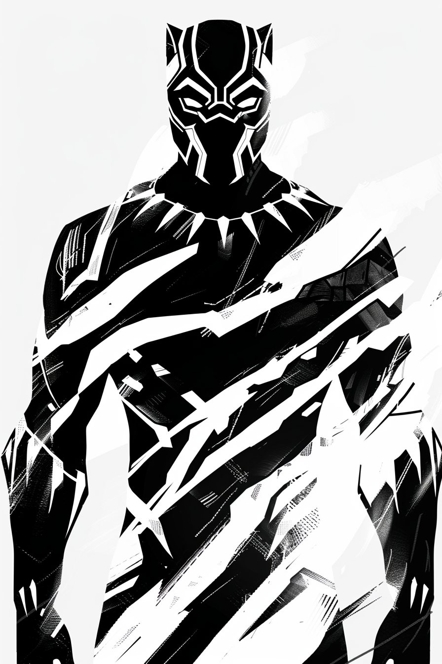 Tableau déco Black Panther minimaliste