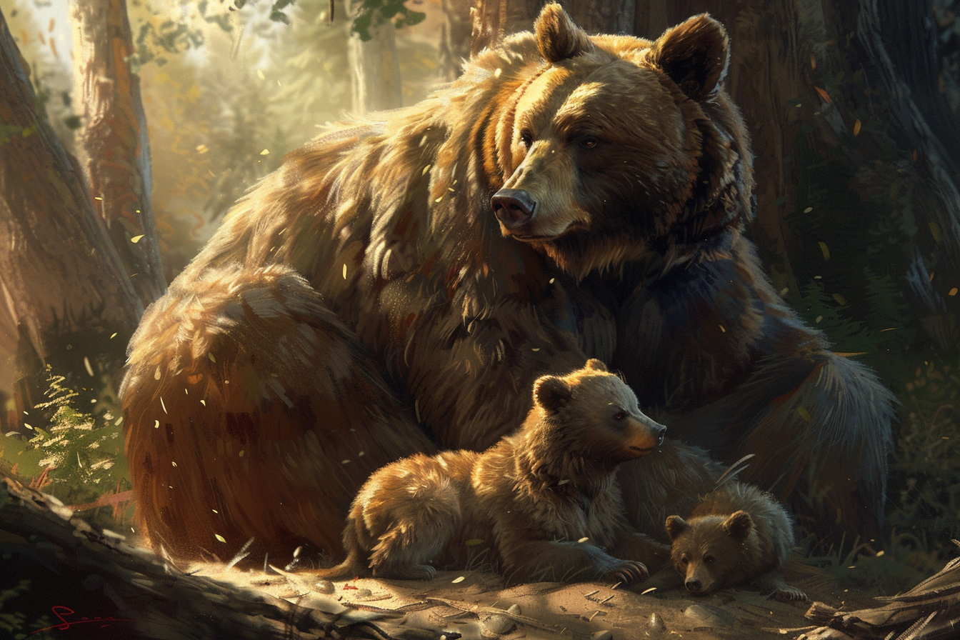 Tableau Maman Ours