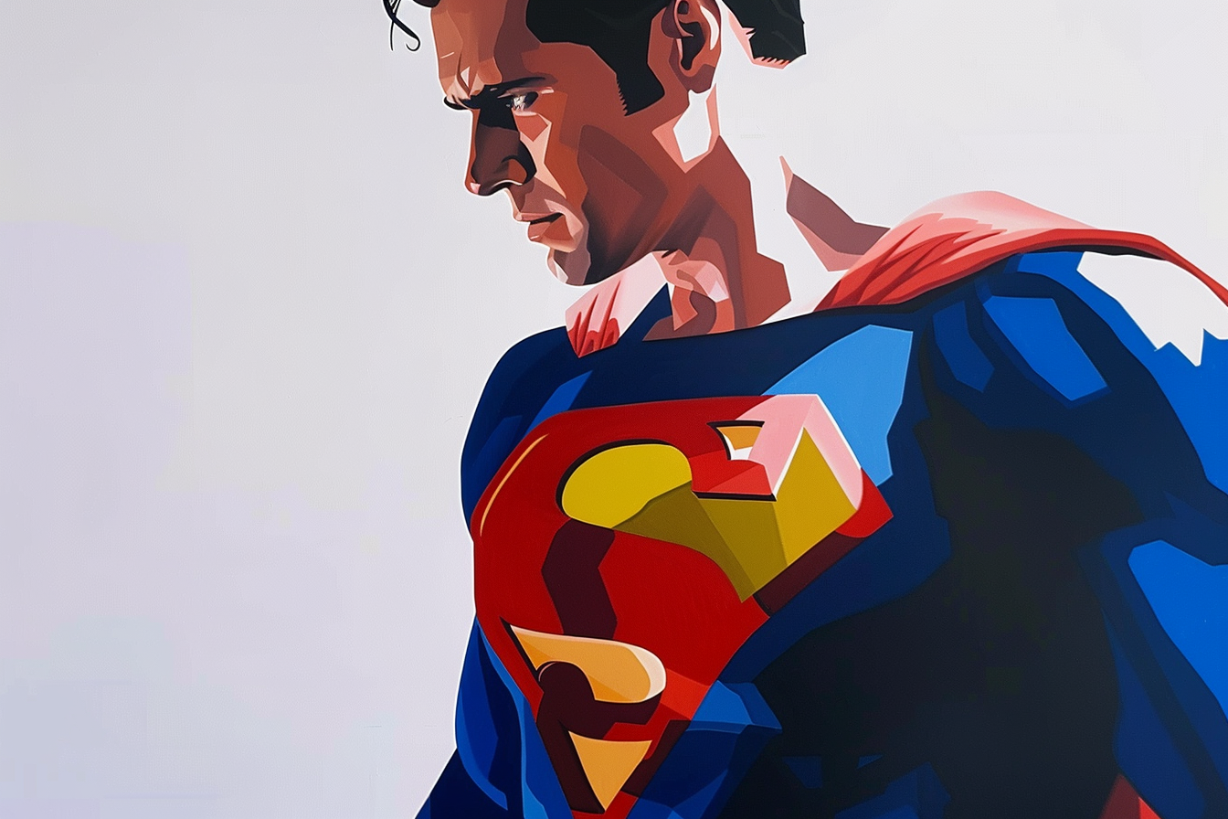 Tableau déco Superman minimaliste