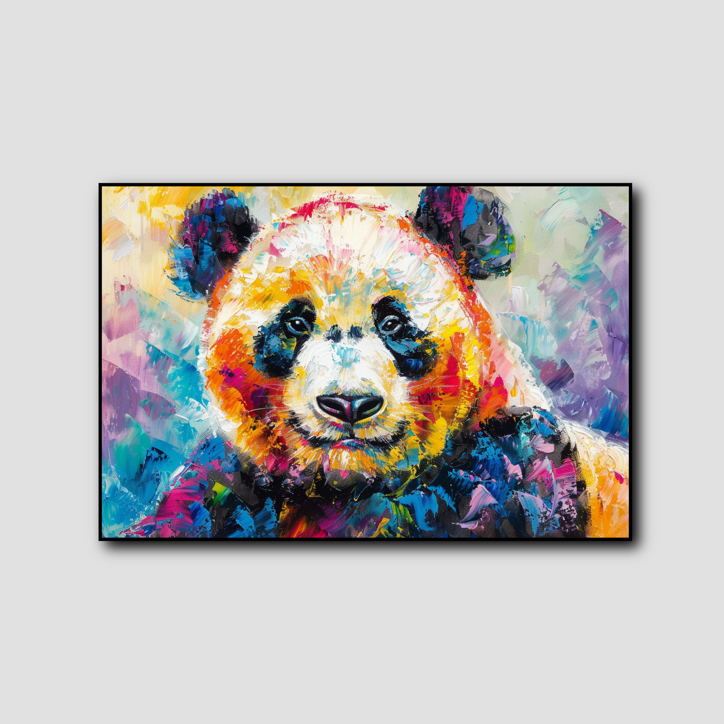 Tableau Panda Multicolore