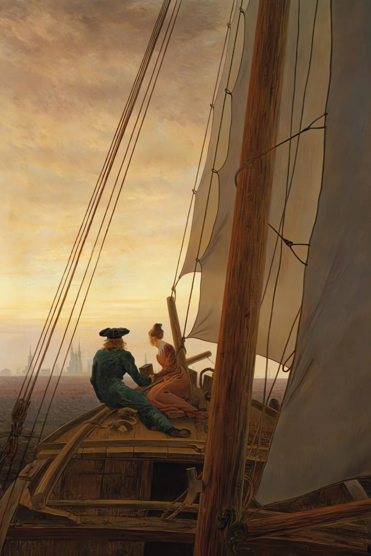 Sur le voilier - Caspar David Friedrich