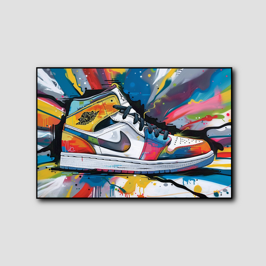 Tableau Graffiti Air Jordan