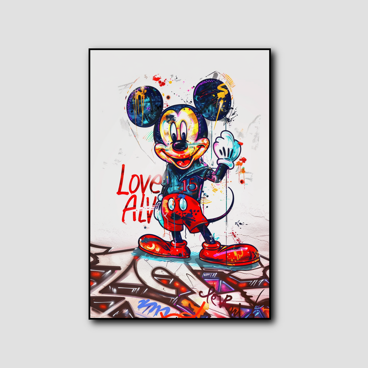 Tableau Street Art Mickey Love is All