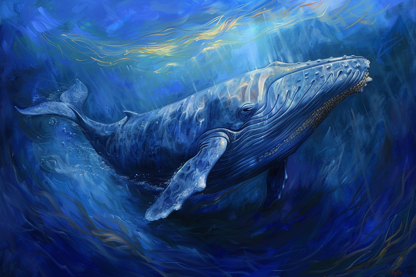 Tableau Baleine Bleue