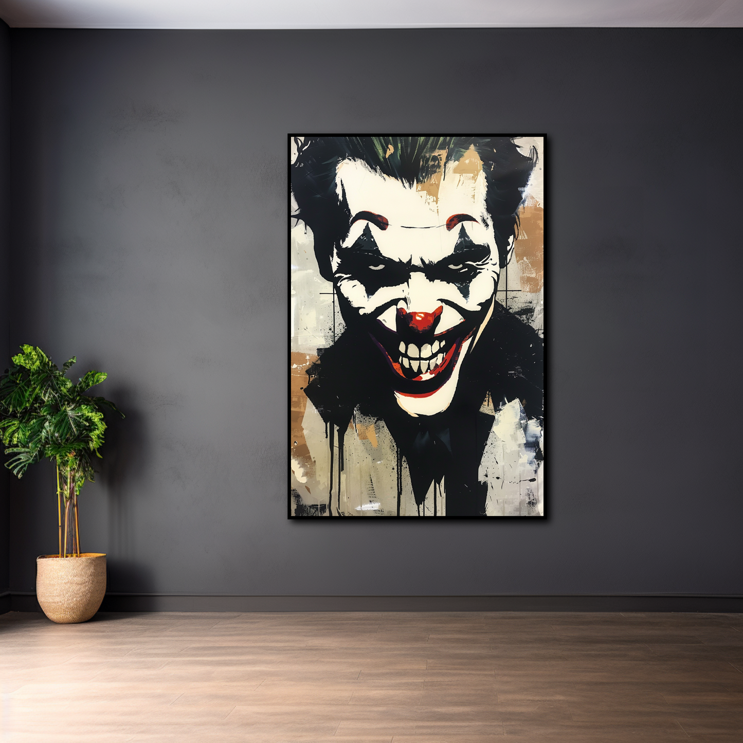 Tableau Joker street-art pochoir