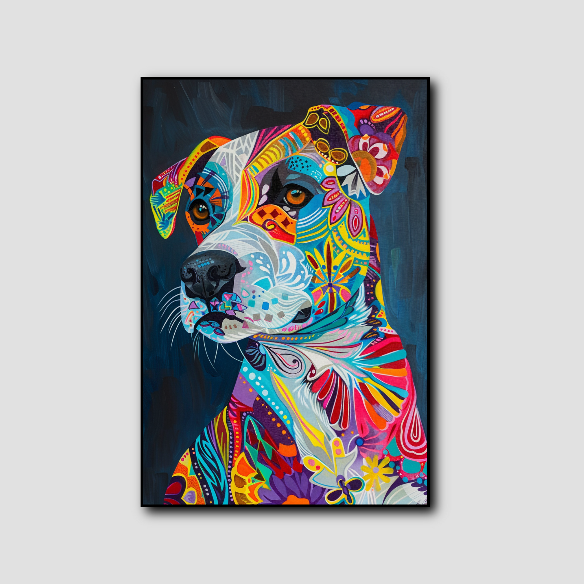 Tableau Chien Coloré