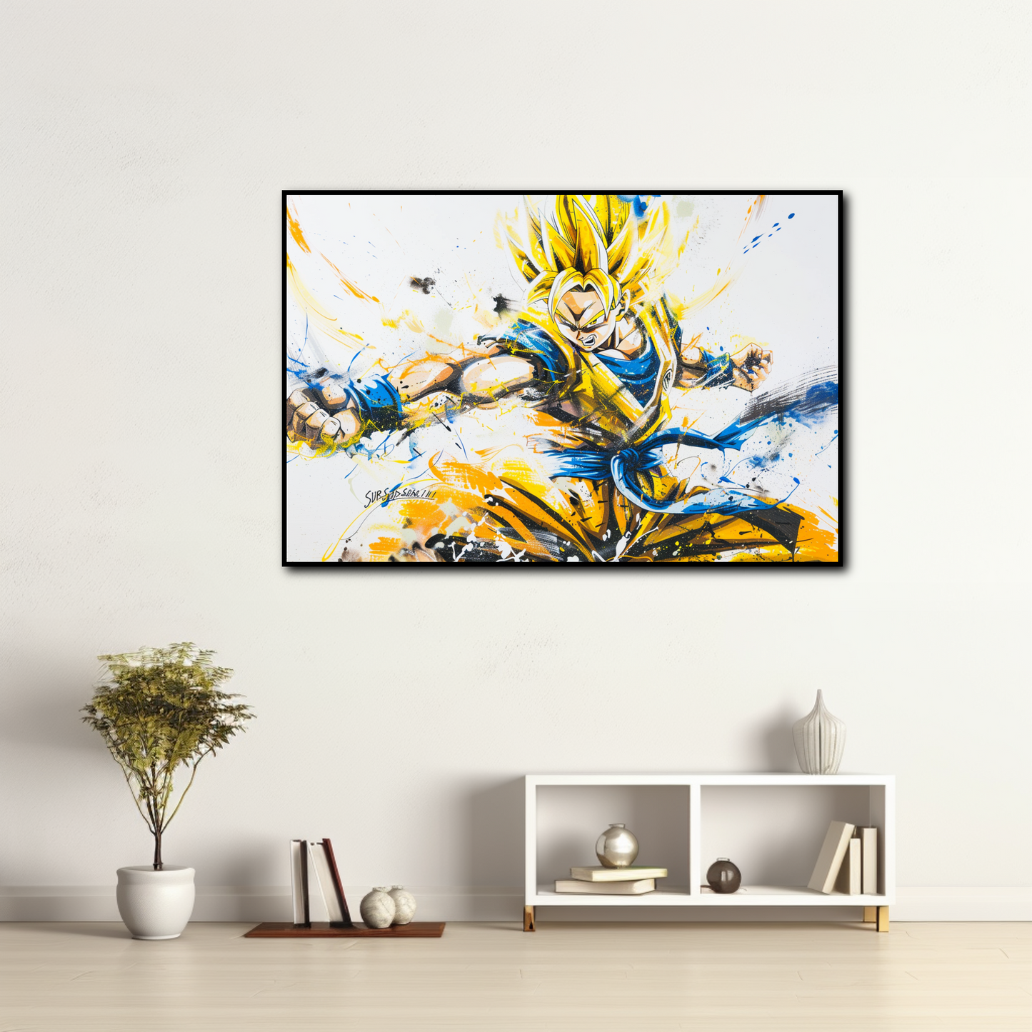 Tableau Son Goku Dragon Ball Z Street-art