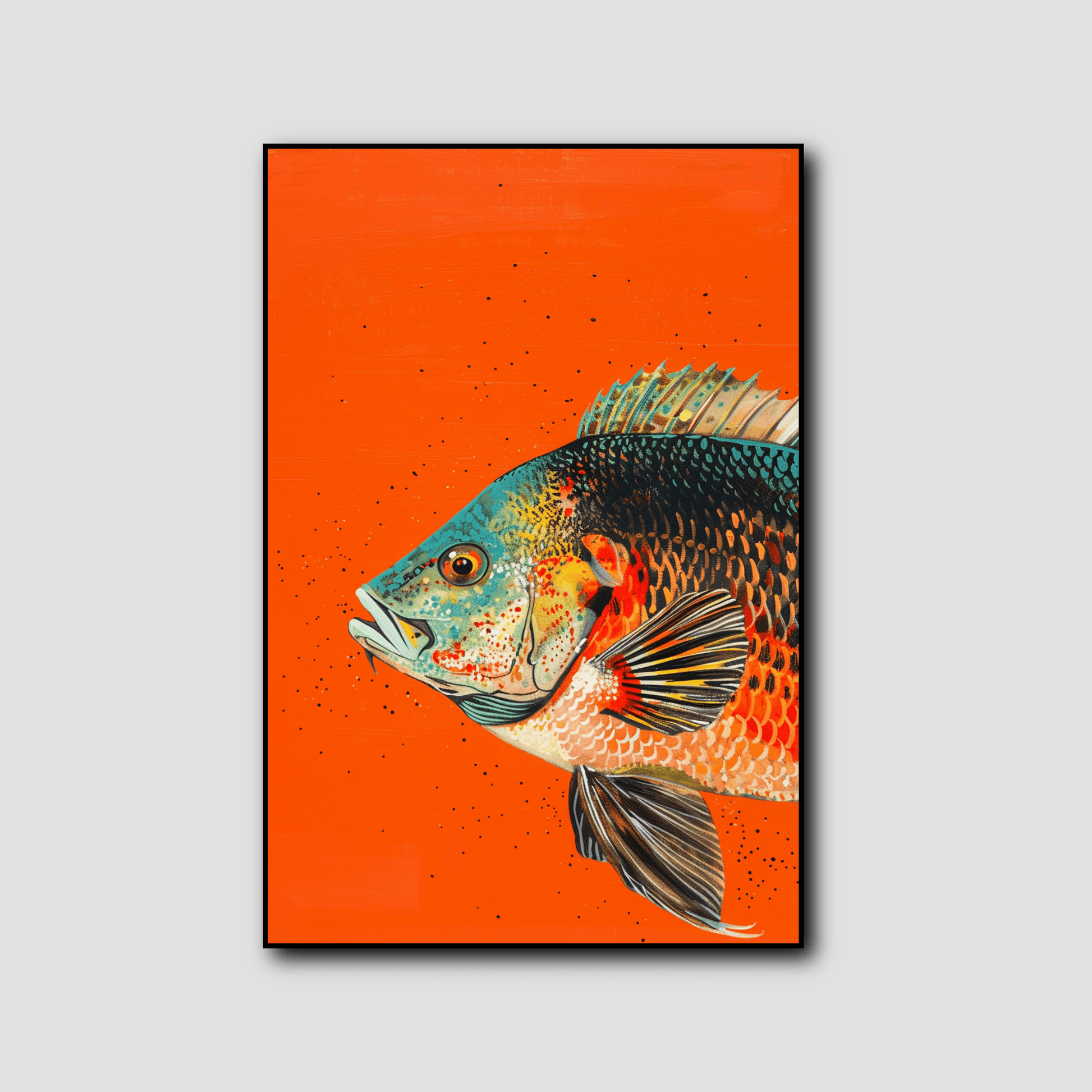 Tableau Orange avec Poisson