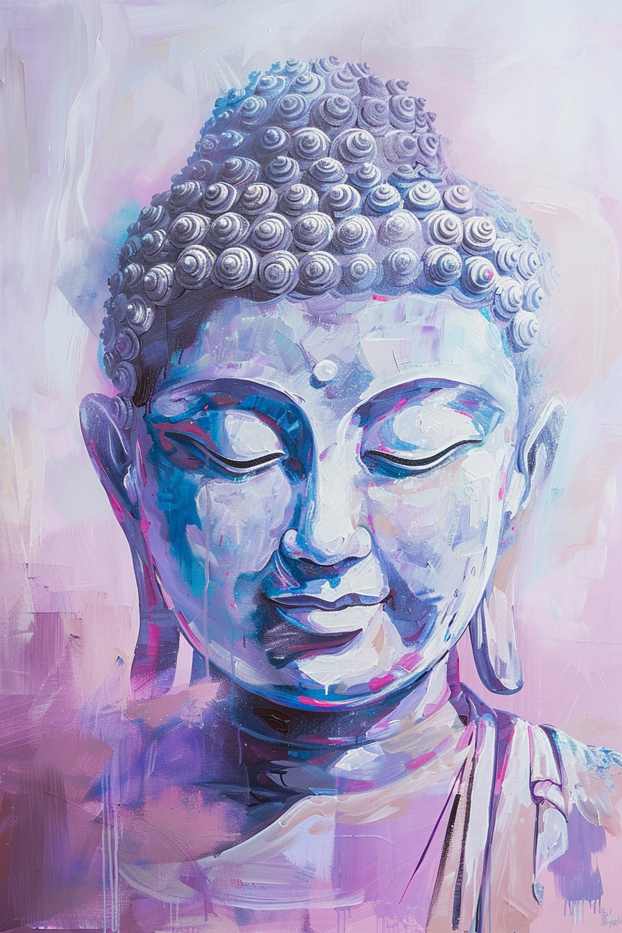 Tableau Bouddha Pastel