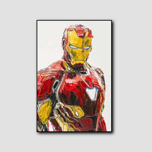 Tableau déco Iron Man Marvel peinture huile pop art