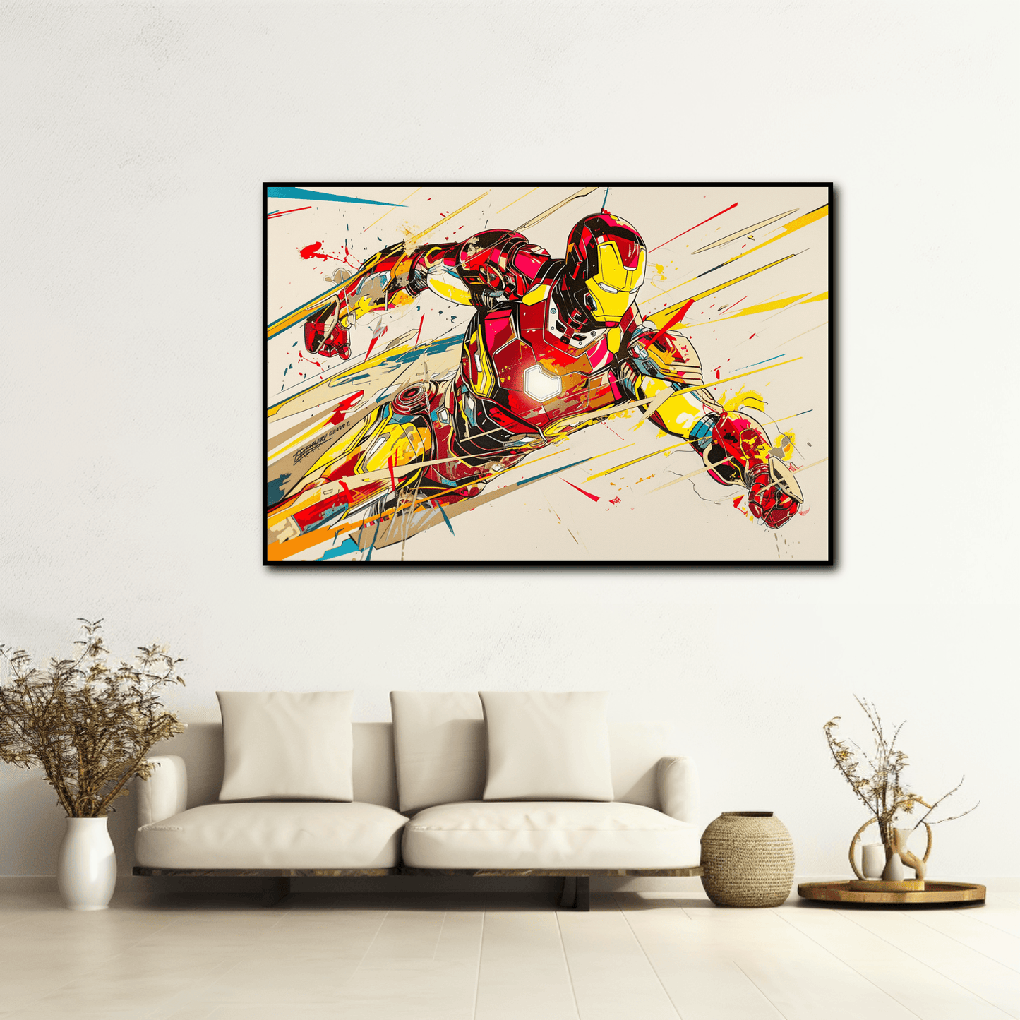 Tableau déco Iron Man comics Marvel