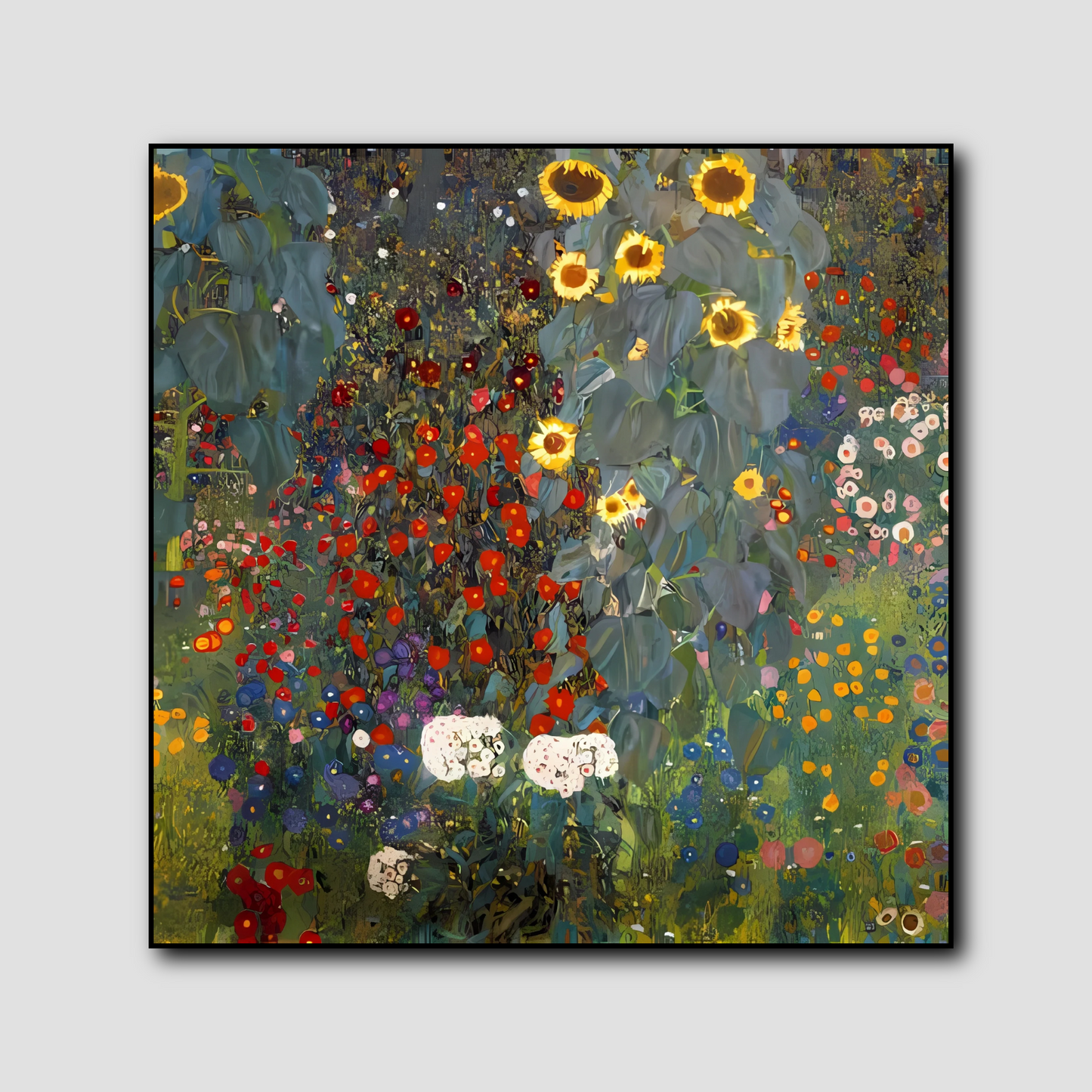 Jardin aux tournesols - Gustav Klimt