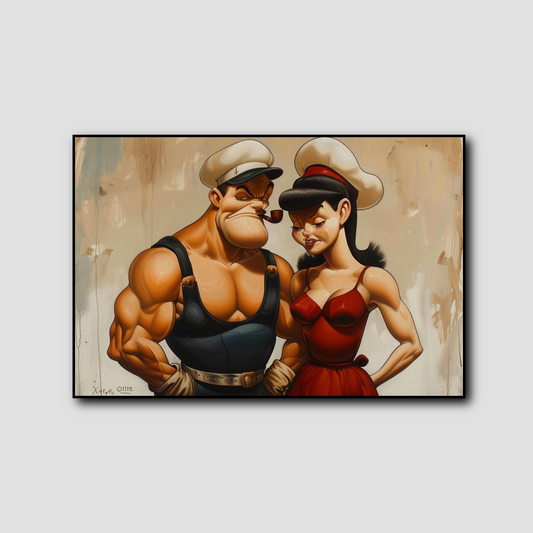 Tableau Popeye et Olive L'amour