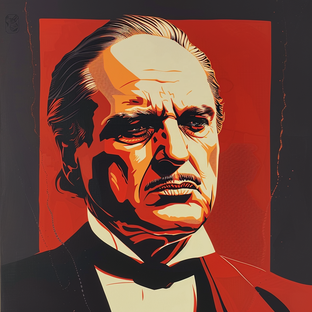 Tableau Marlon Brando The Godfather