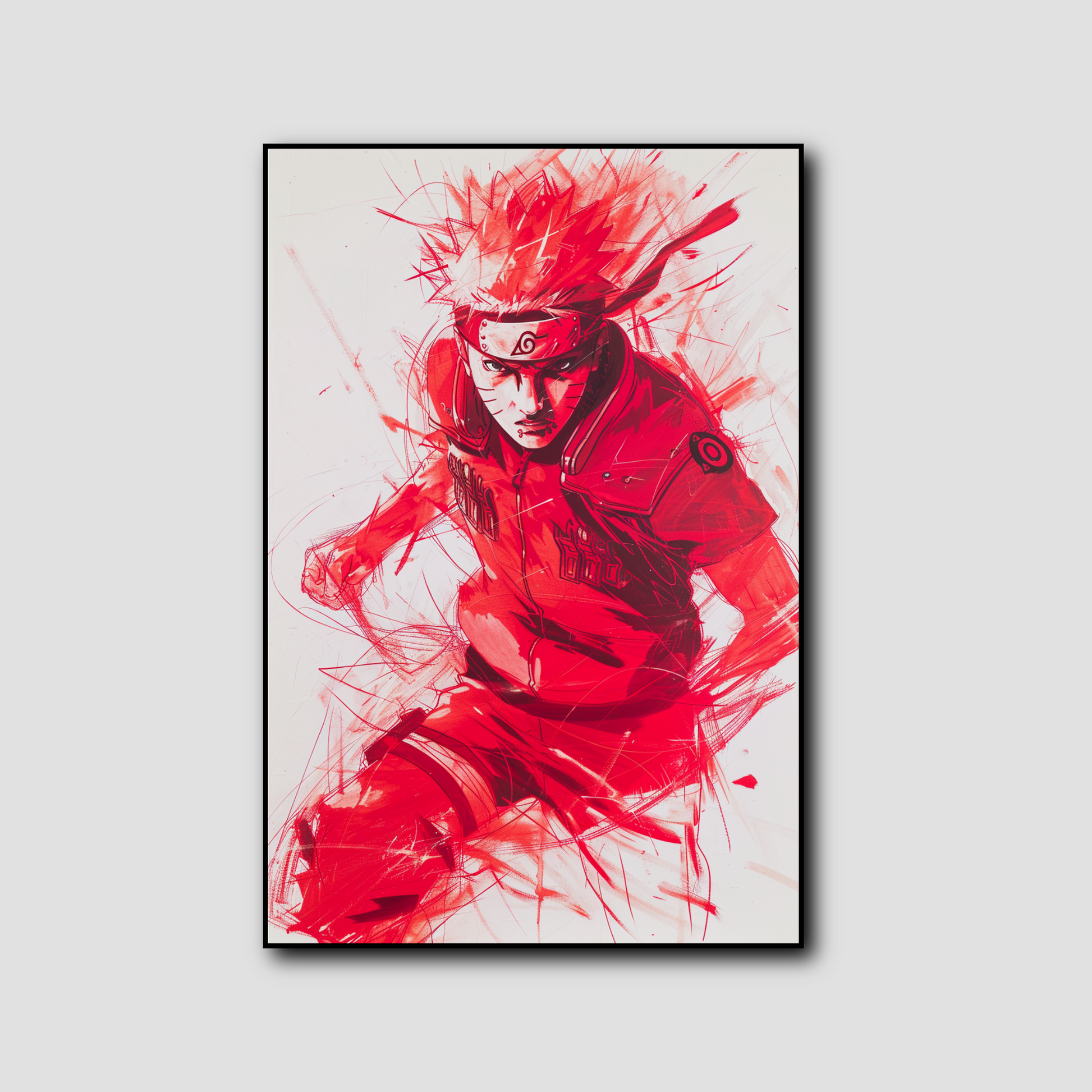 Tableau Naruto Éclats Rouges