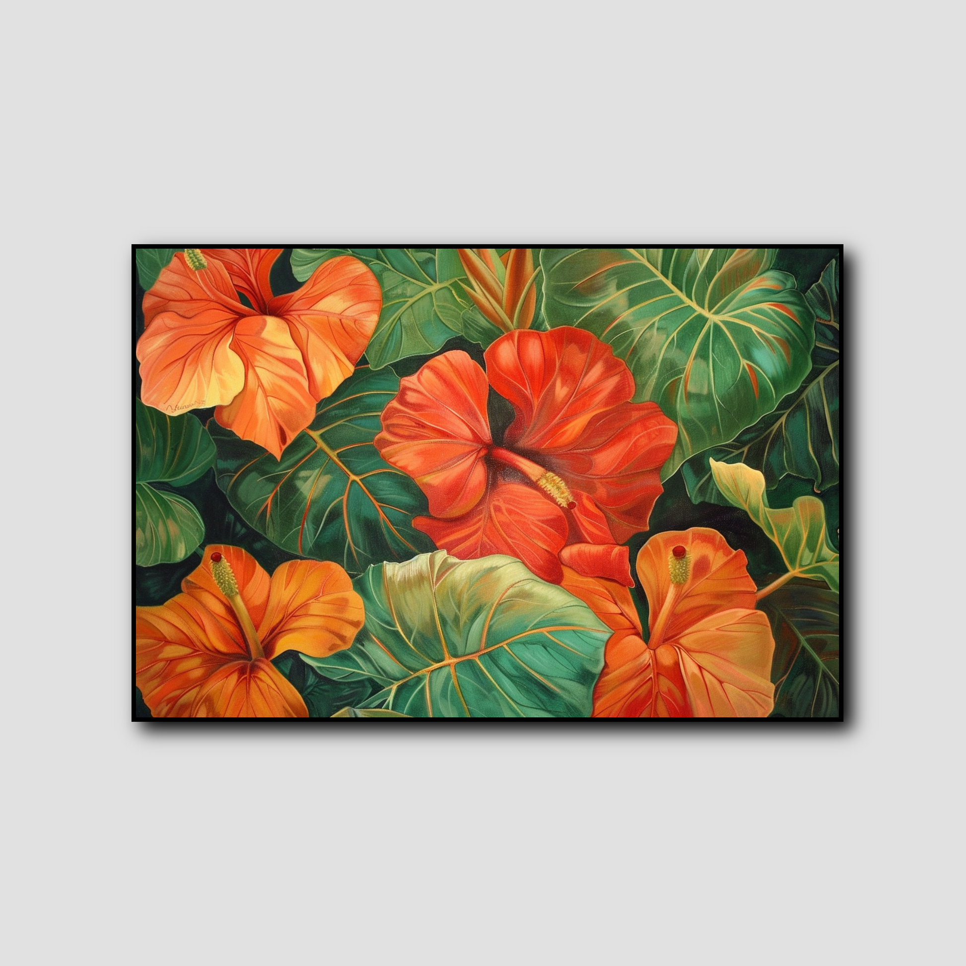 Tableau Feuilles Tropicales