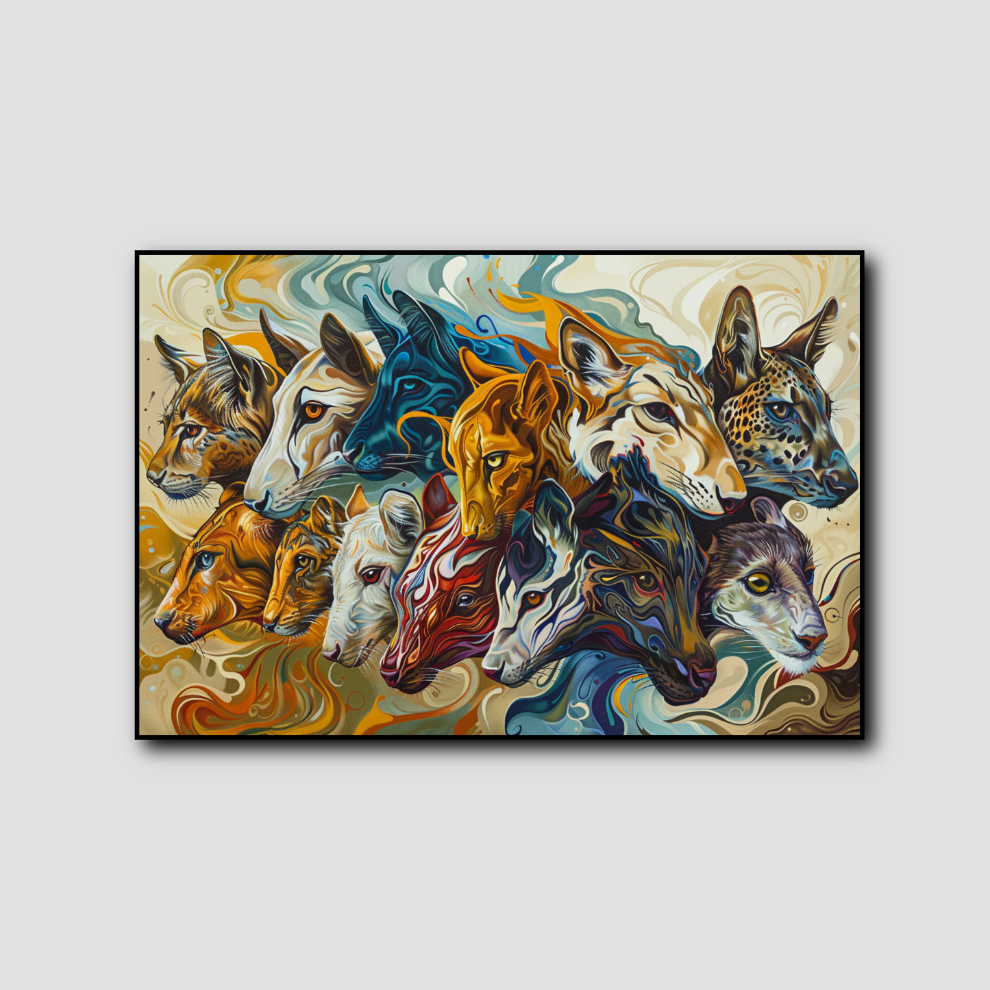 Tableau Avec Tête Animaux