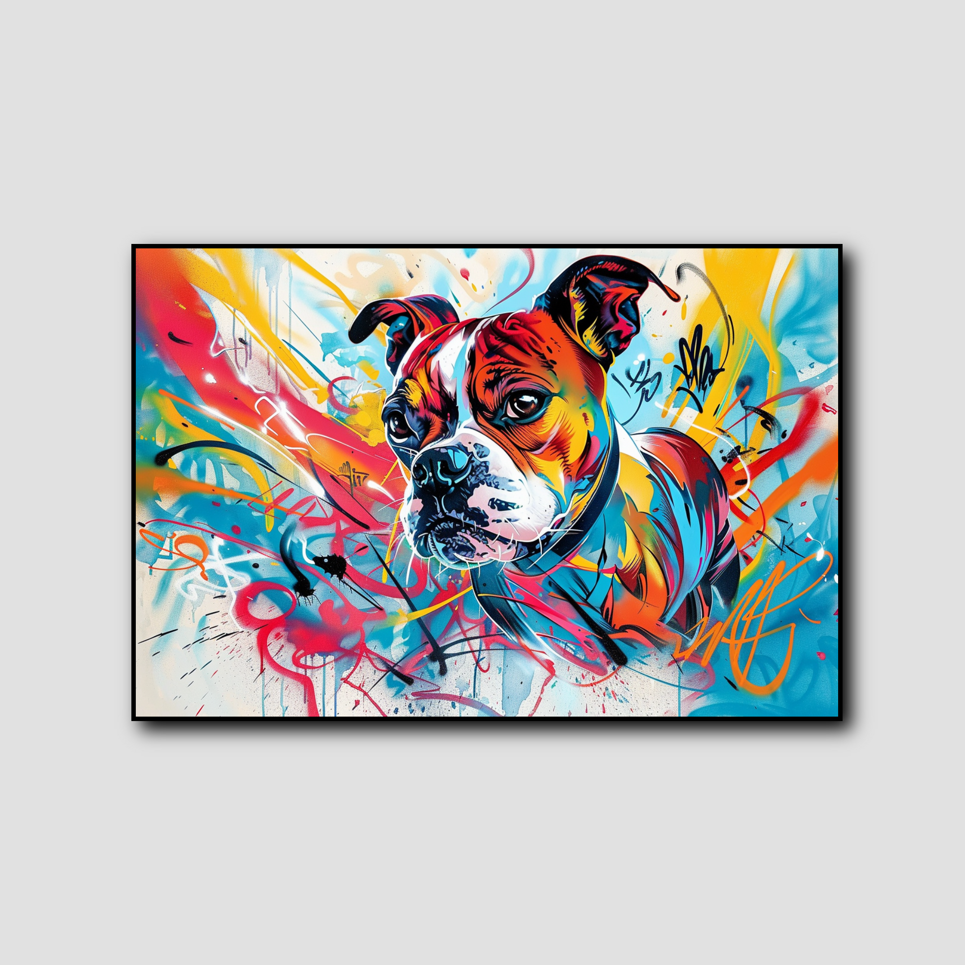 Tableau Chien Graffiti Canin