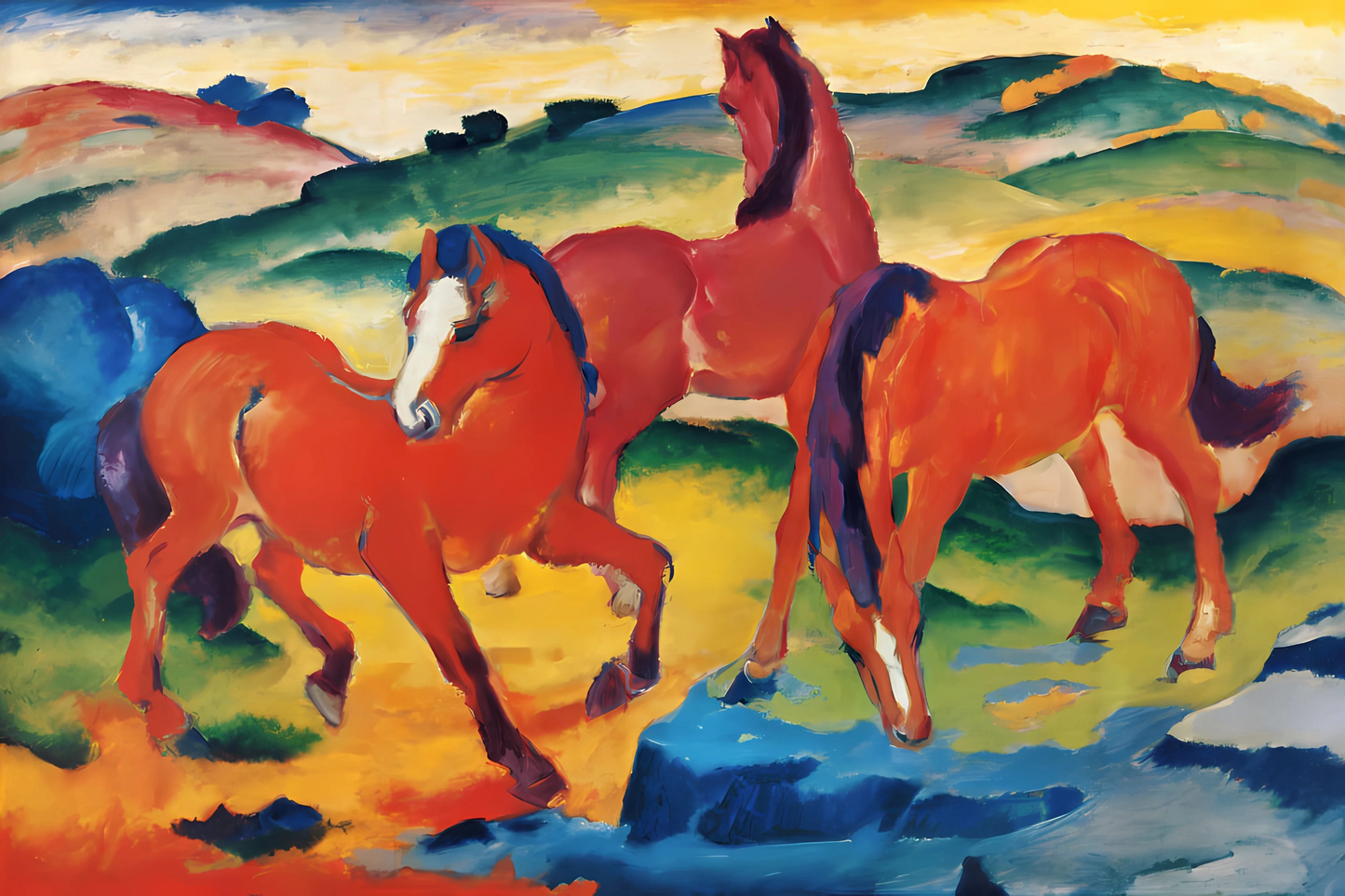 Chevaux rouges - Franz Marc