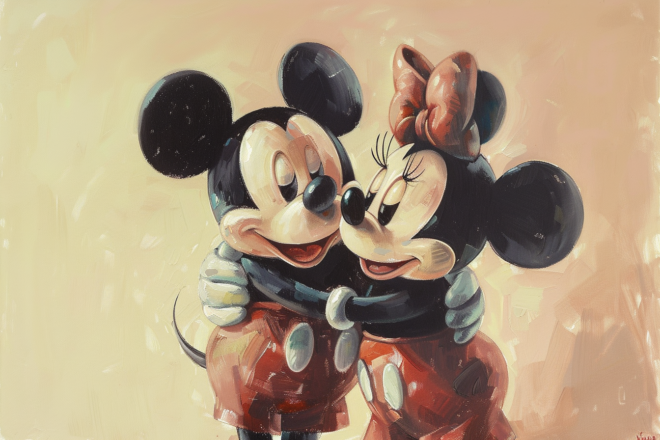 Tableau Disney Mickey & Minnie Amour