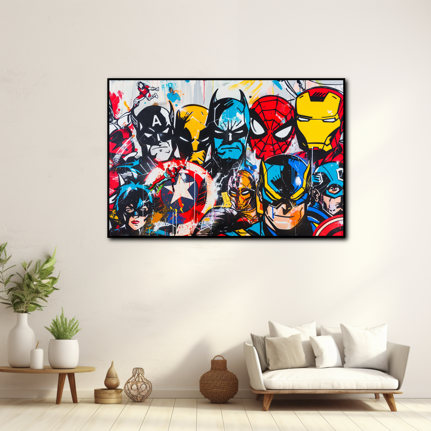 Tableau Graffiti Comics Marvel