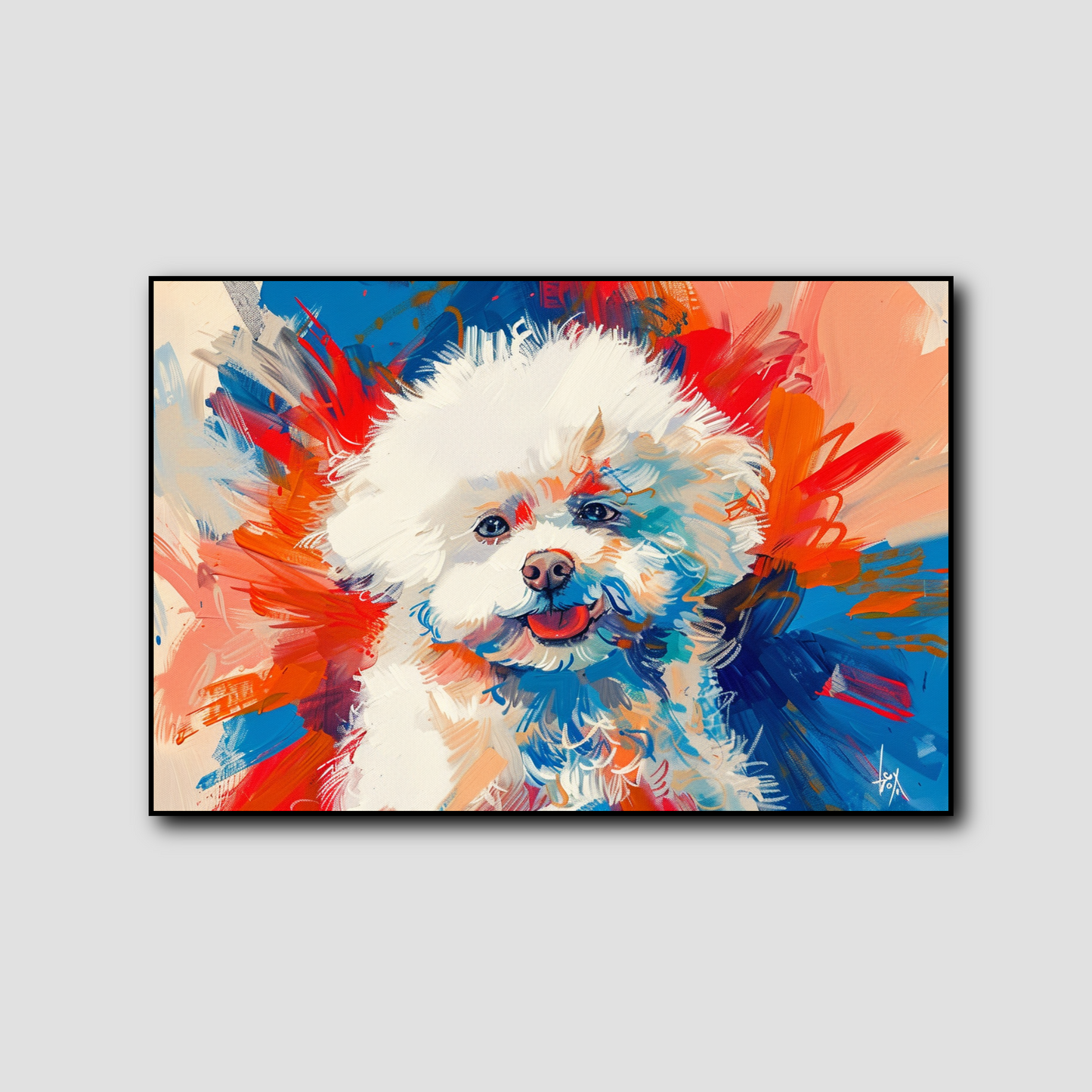 Tableau Chien Le Bichon Pop