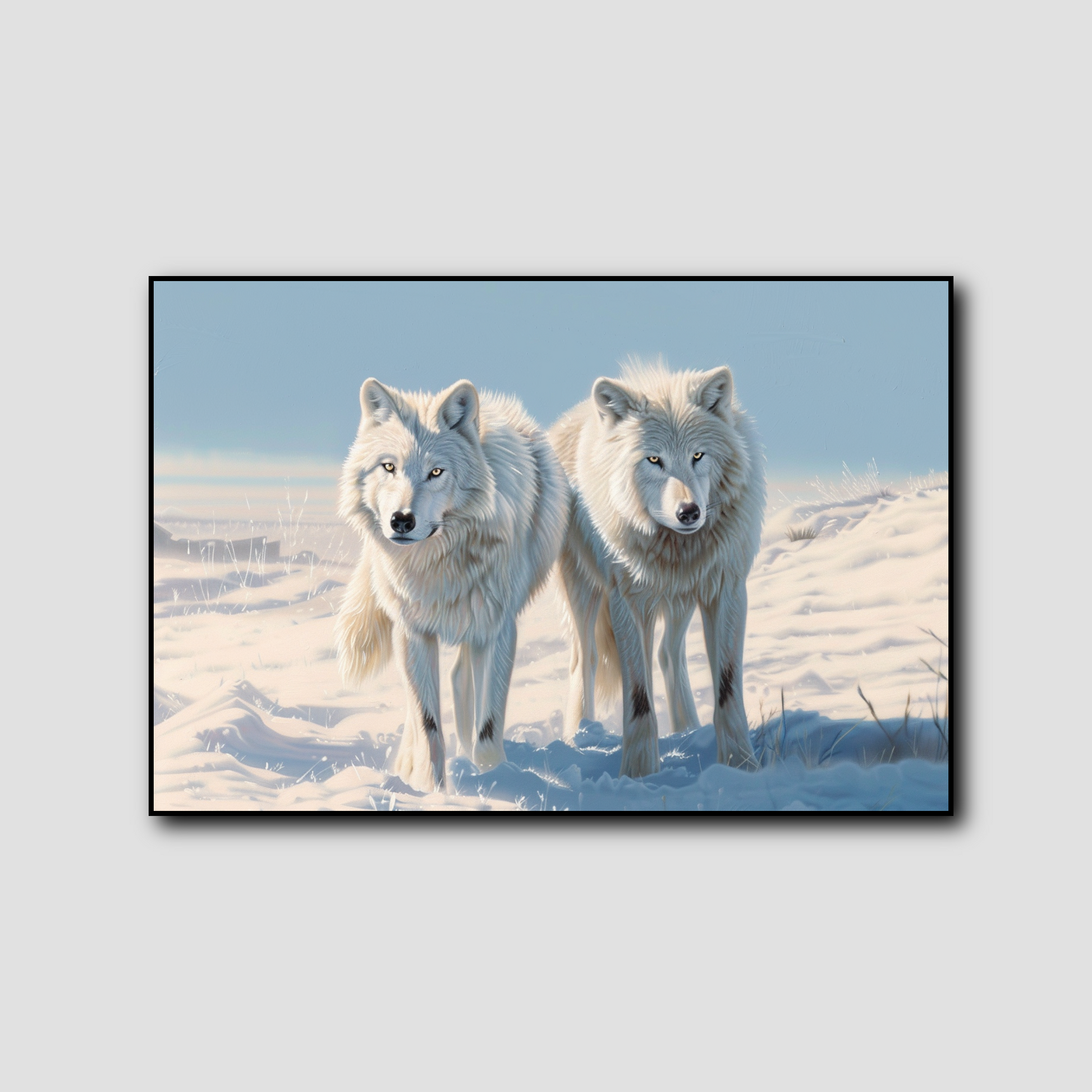 Tableau Loups Blancs