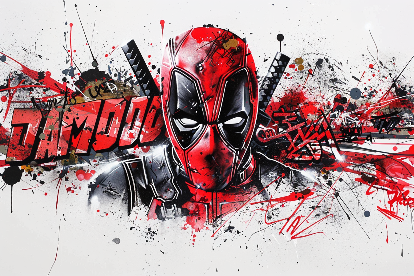 Tableau Deadpool Street Art – Marvel