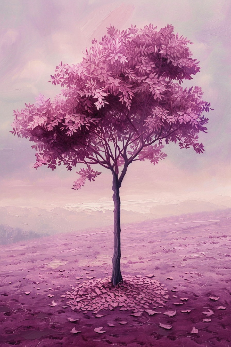 Tableau Arbre Mauve