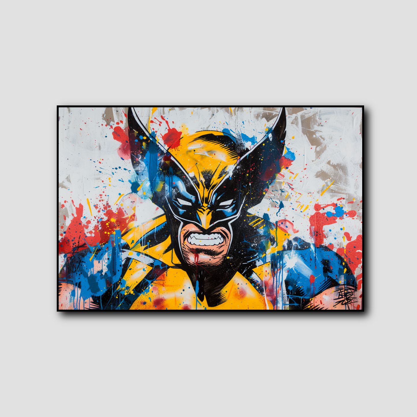 Tableau déco Wolverine X-men street pop art comics