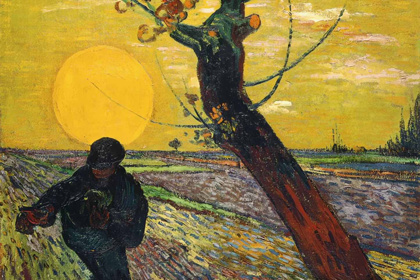 Le semeur au soleil couchant - Vincent Van Gogh