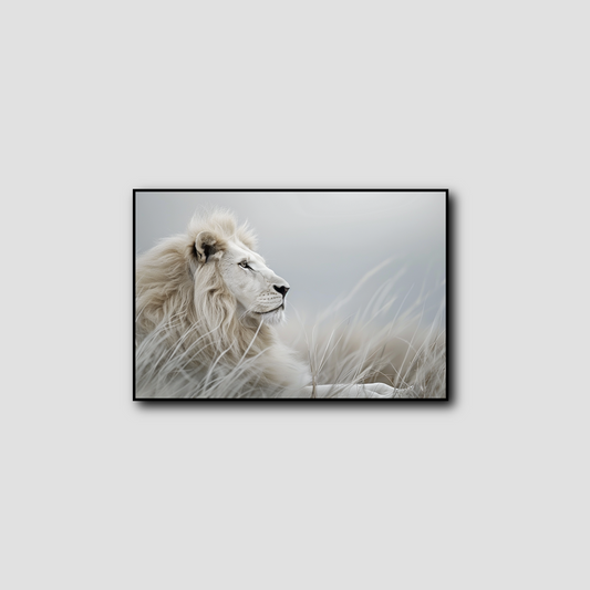Tableau Lion Blanc