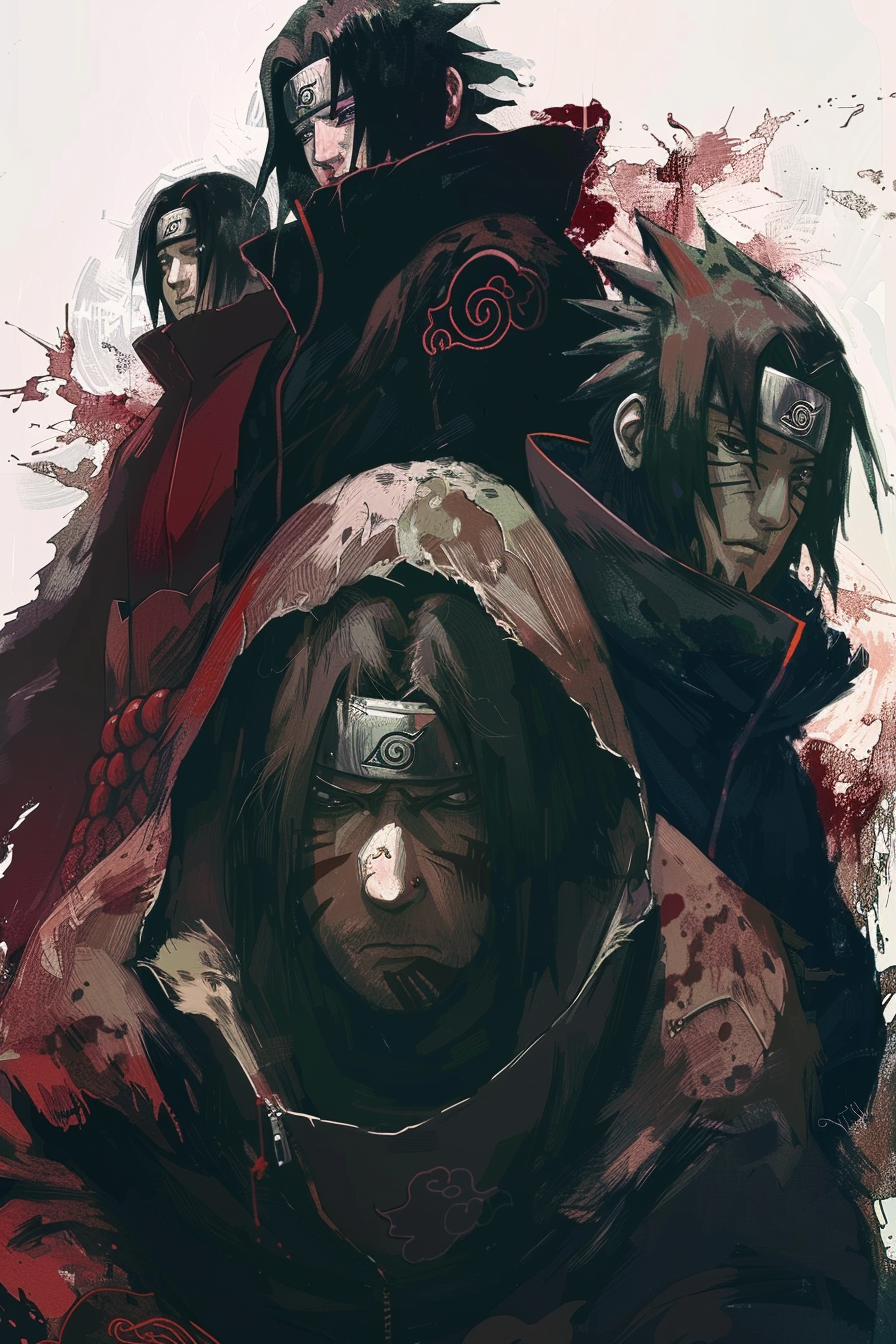 Tableau Naruto Réunion des Akatsuki