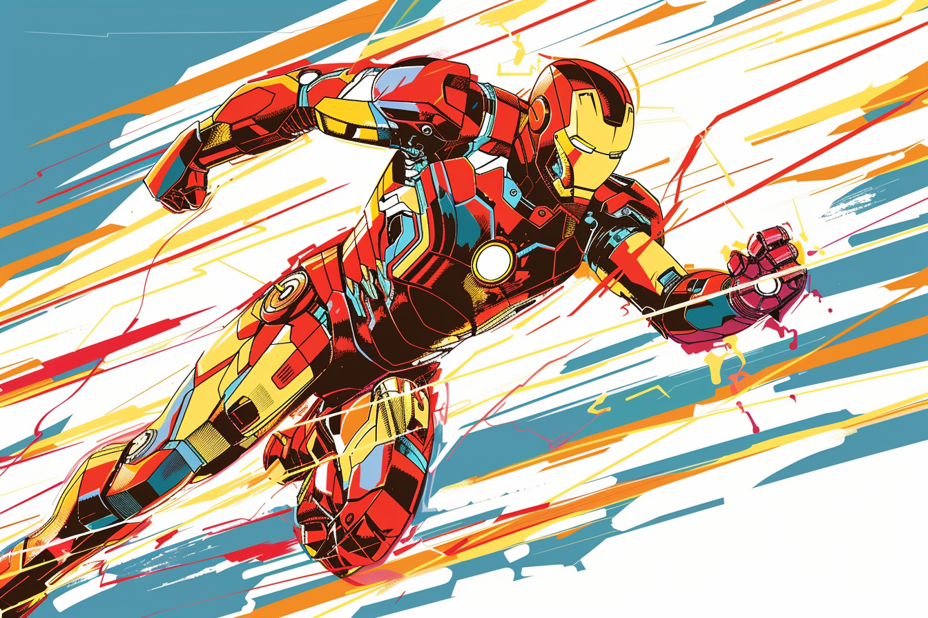 Tableau déco Iron Man bande dessinée comics Marvel