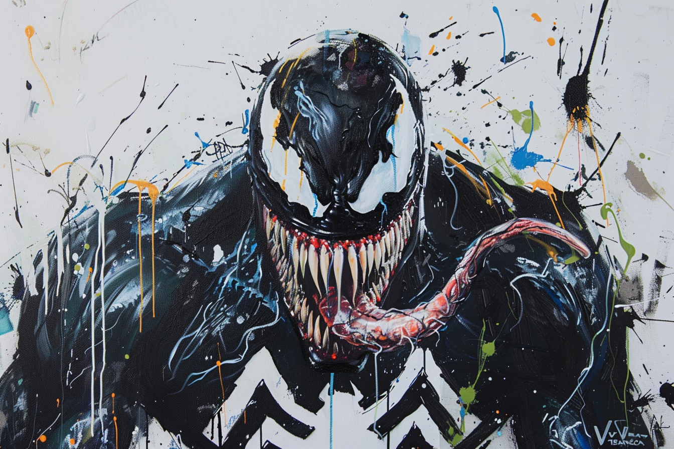 Tableau déco Venom Street art graffiti comics Marvel