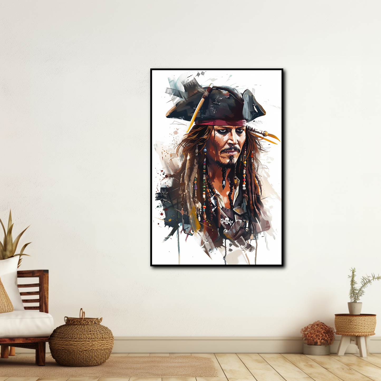 Tableau déco Jack Sparrow pirate