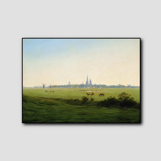 Prés à Greifswald - Caspar David Friedrich