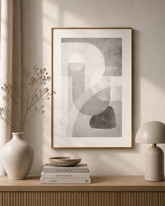 Peinture Abstraite Minimaliste Gris