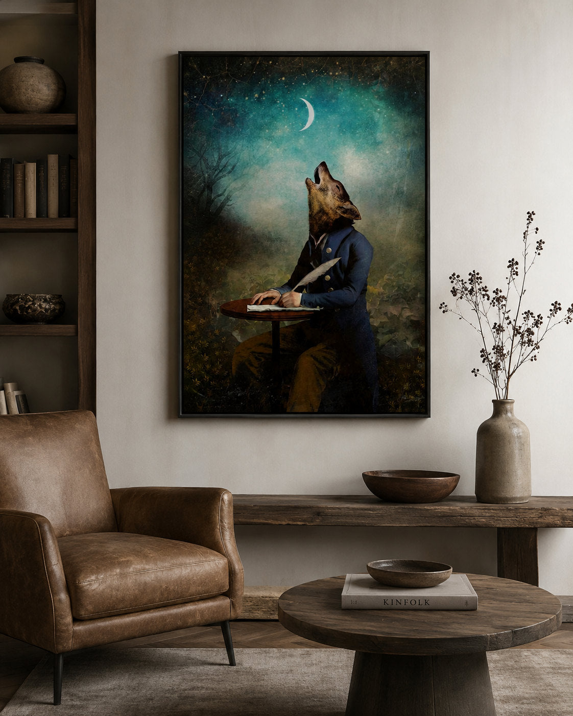 Peinture Homme Loup