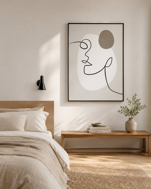 Peinture Visage Moderne Minimaliste